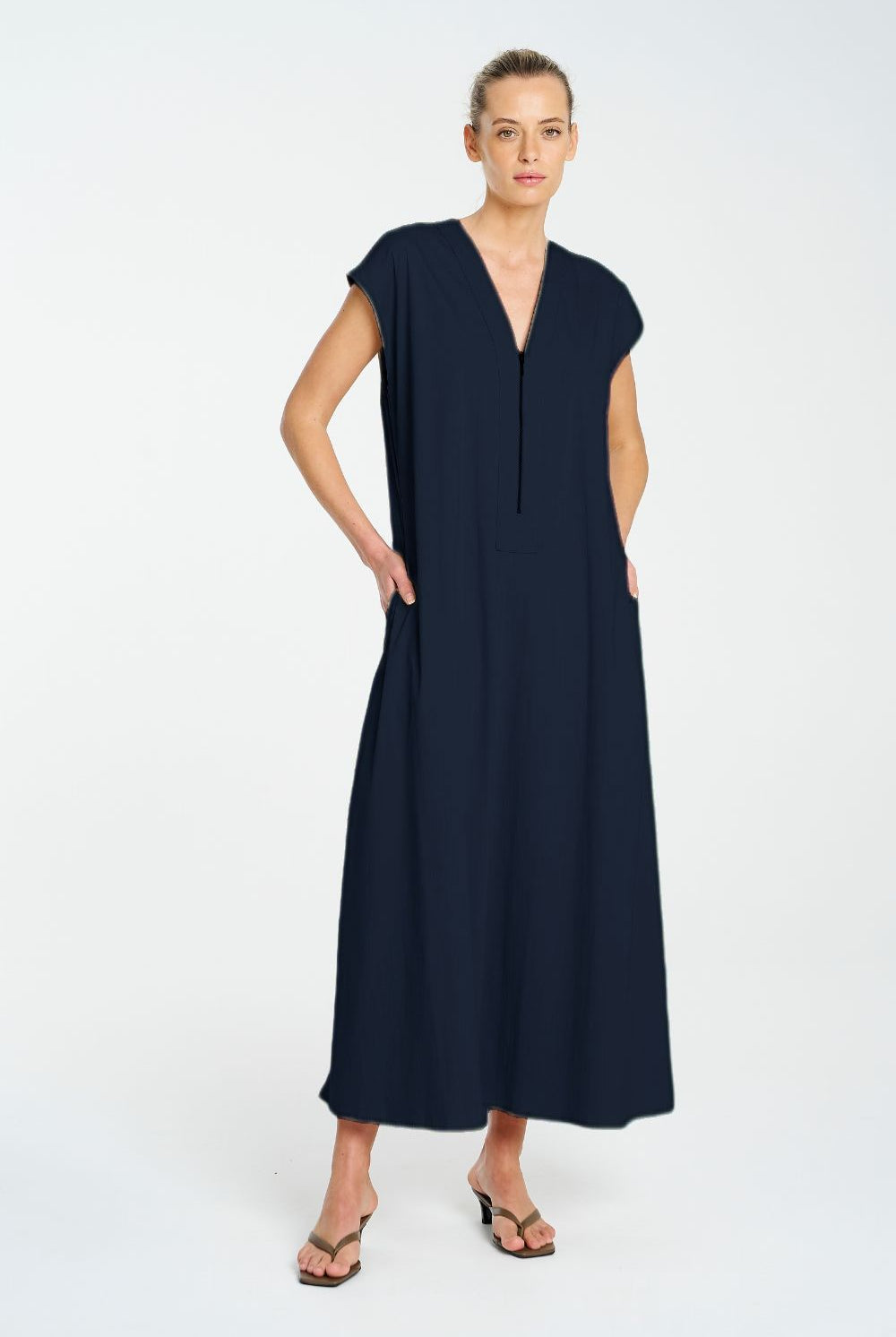 Mela Purdie - Mela Purdie Zip Slice Dress | Navy - Dress - Silvermaple Boutique