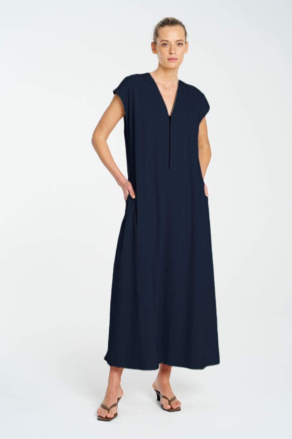Mela Purdie - Mela Purdie Zip Slice Dress | Navy - Dress - Silvermaple Boutique