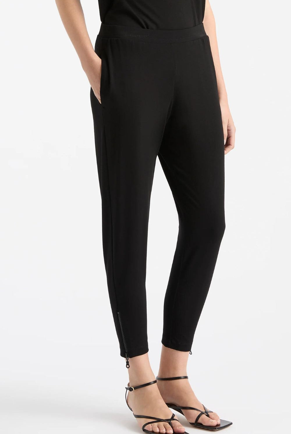 Mela Purdie - Zip Stiletto Pant | Black - Pants - Silvermaple Boutique