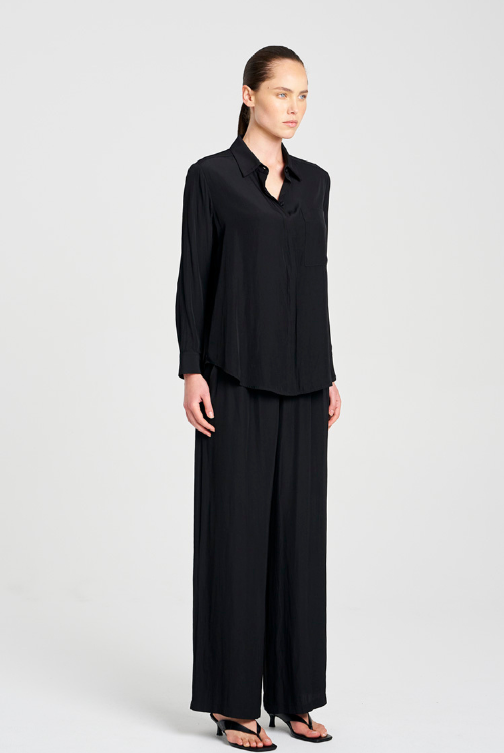 Mela Purdie - Single Pocket Shirt | Black - Shirt - Silvermaple Boutique