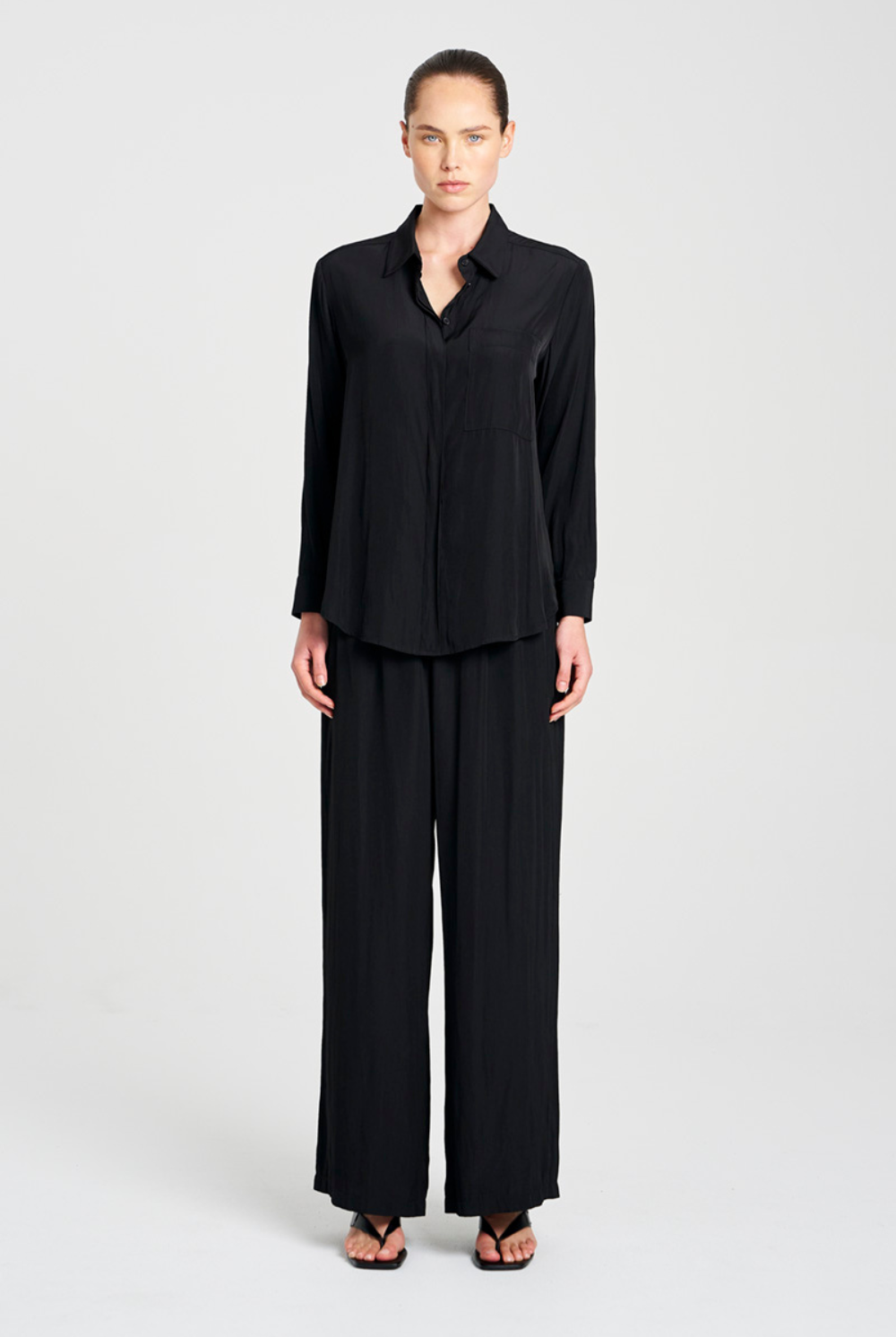 Mela Purdie - Single Pocket Shirt | Black - Shirt - Silvermaple Boutique