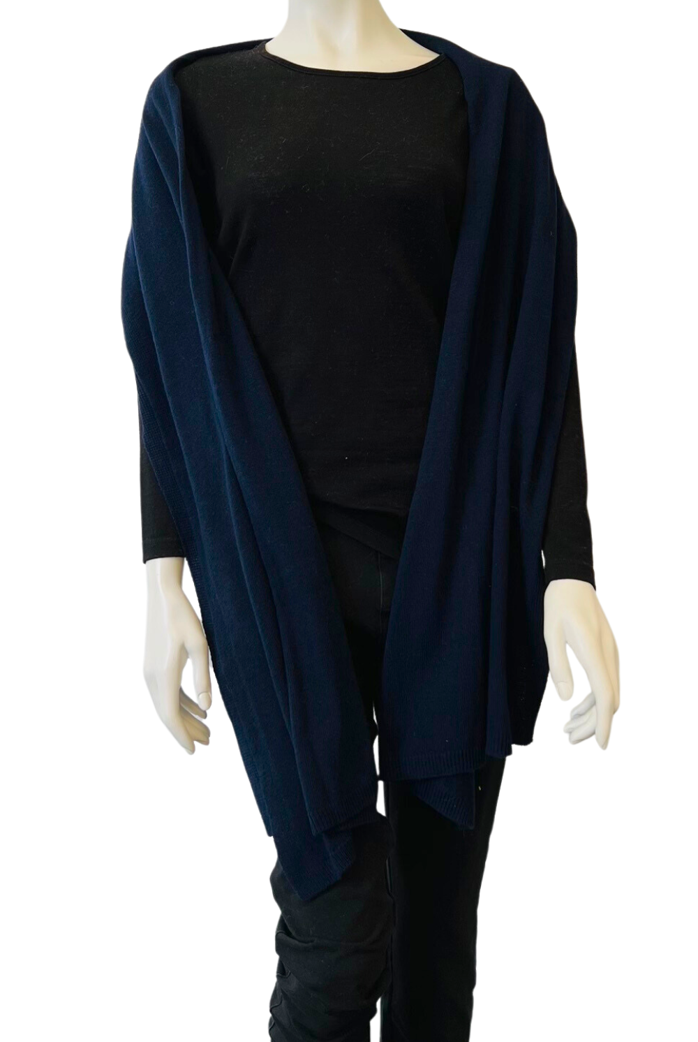 Silvermaple Collection - Amelie Wrap Large | Navy - Scarves & Wraps - Silvermaple Boutique