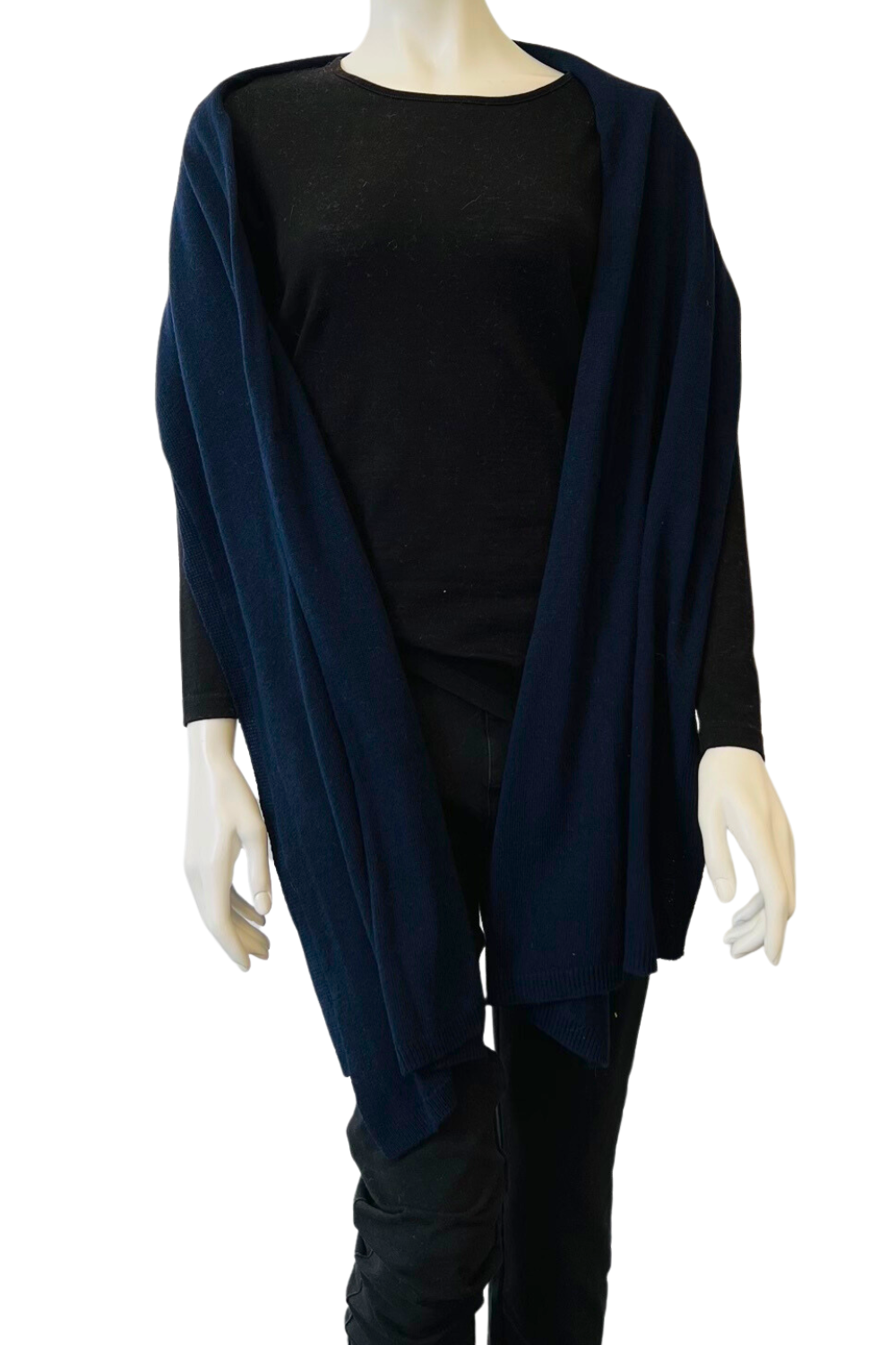 Silvermaple Collection - Amelie Wrap Large | Navy - Scarves & Wraps - Silvermaple Boutique