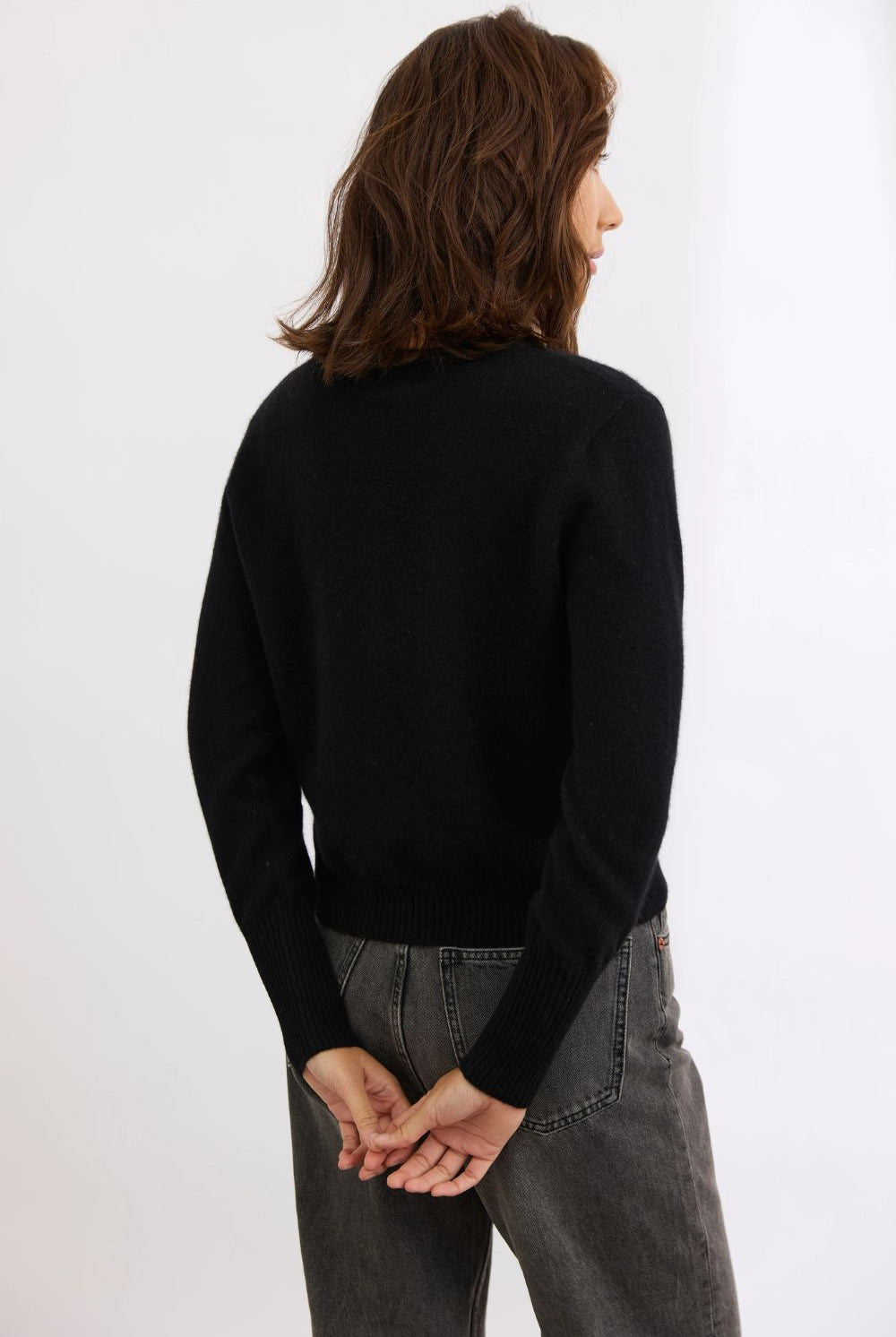 Mia Fratino - Essential Slim Cardi | Jet Black - Cardigan - Silvermaple Boutique