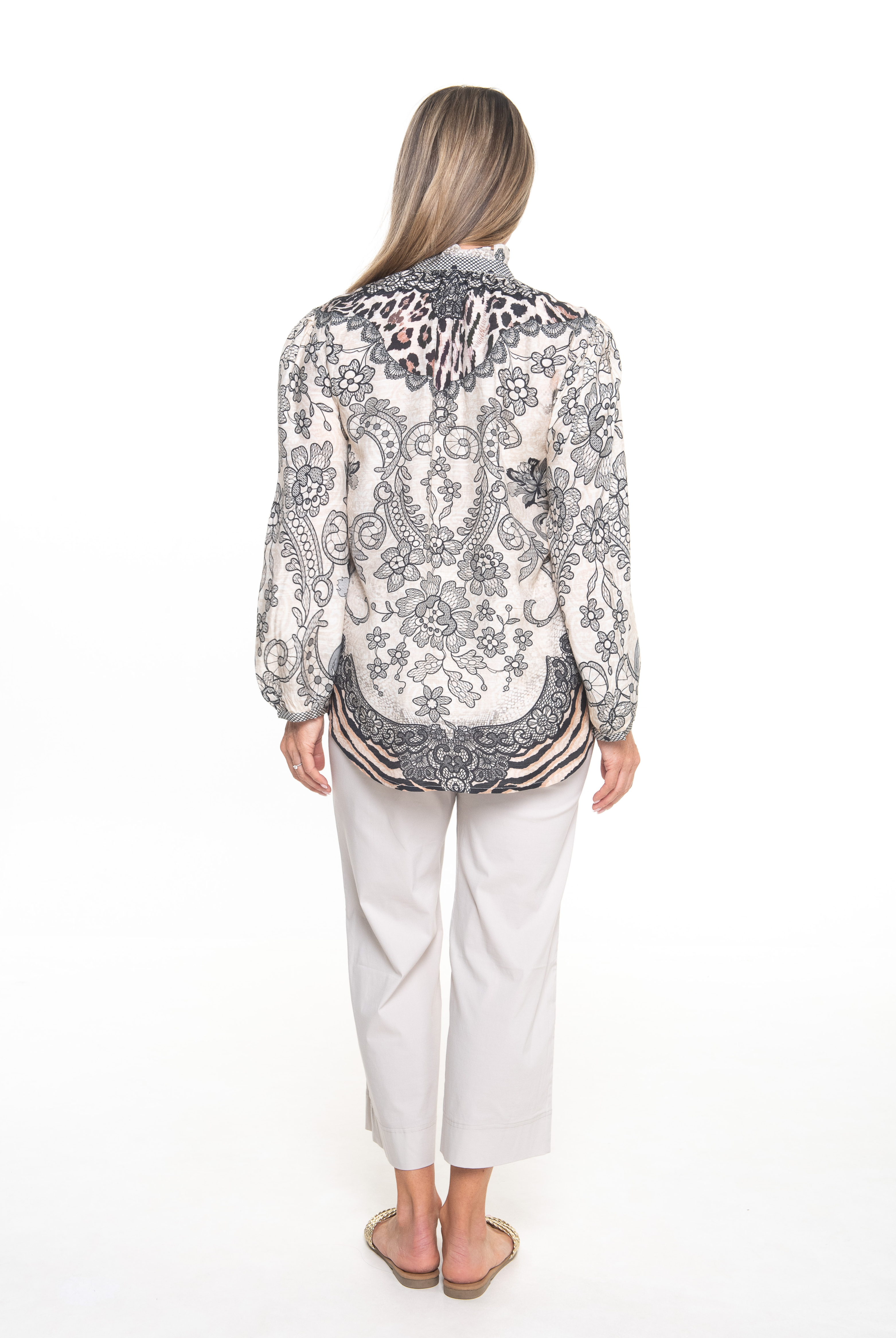 Silvermaple Collection - Mira Frill Shirt | Lace Safari - Shirt - Silvermaple Boutique