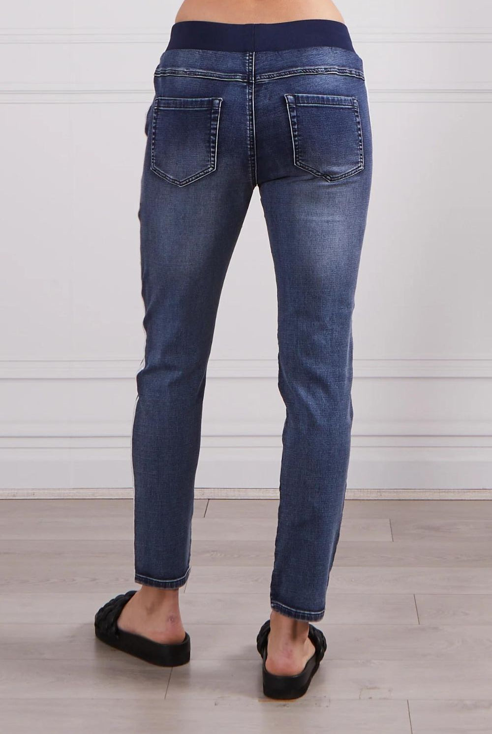 Monaco Jeans - Boston Denim Jogger | Dark Blue Wash - Jogger - Silvermaple Boutique