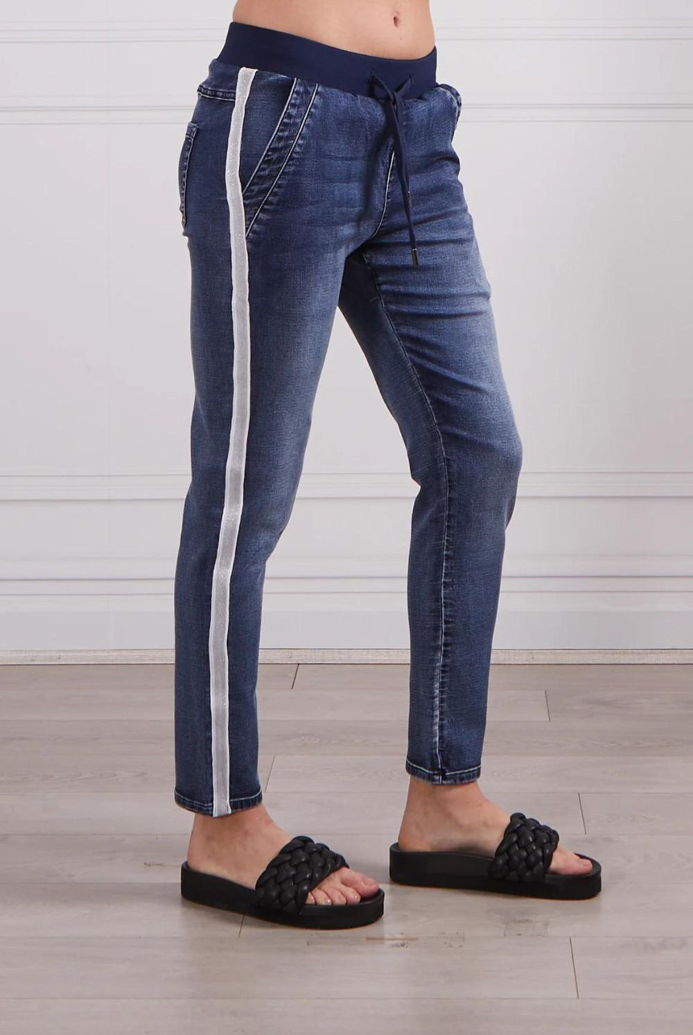 Monaco Jeans - Boston Denim Jogger | Dark Blue Wash - Jogger - Silvermaple Boutique
