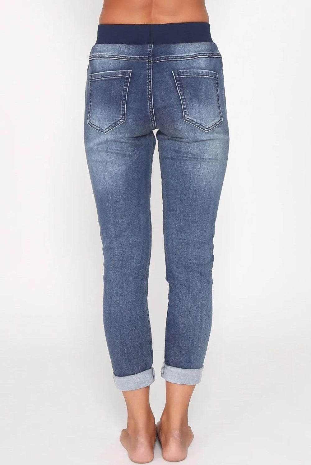 Monaco Jeans - Riley Denim Jogger | Blue Wash - Pants - Silvermaple Boutique
