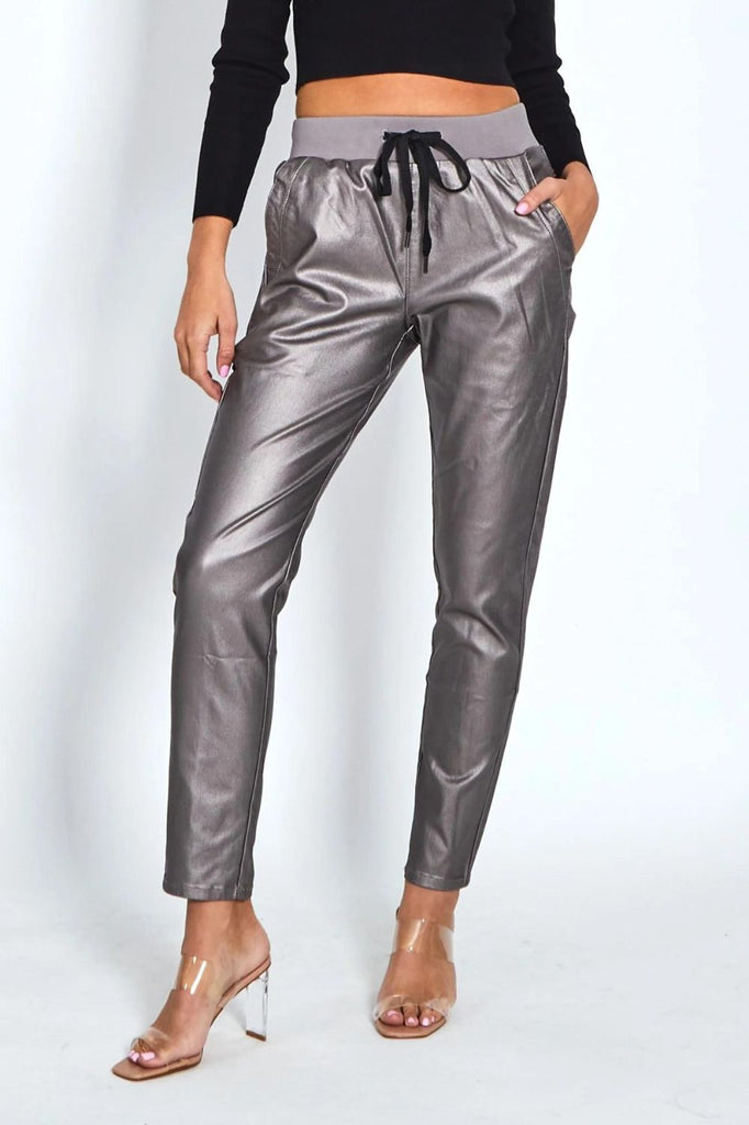 Monaco Jeans Riley Jogger Wax | Pewter -Silvermaple Boutique