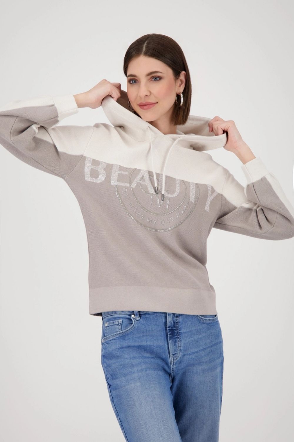 Monari - Monari Beauty Knitted Jumper | Greige - Jumper - Silvermaple Boutique