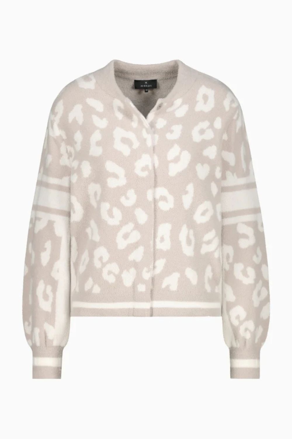 Monari - Monari Fluffy Leopard Jacket | Off White - Cardigan - Silvermaple Boutique