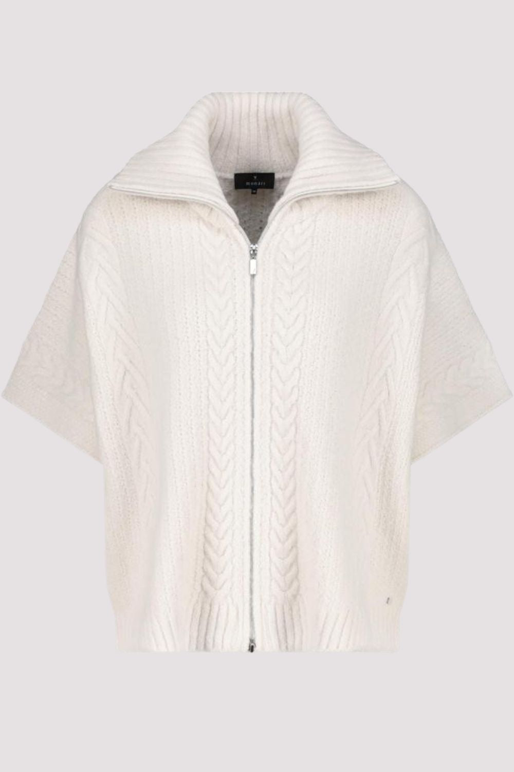 Monari - Monari Knitted Cabel Cape | Oat Milk - Jumper - Silvermaple Boutique