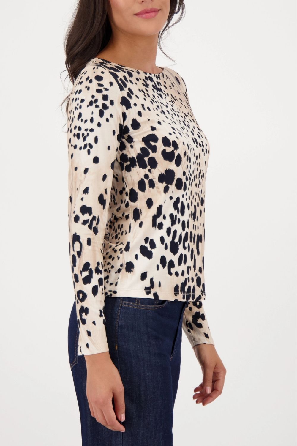 Monari - Monari Leopard Long Sleeve Top | Leopard - Top - Silvermaple Boutique