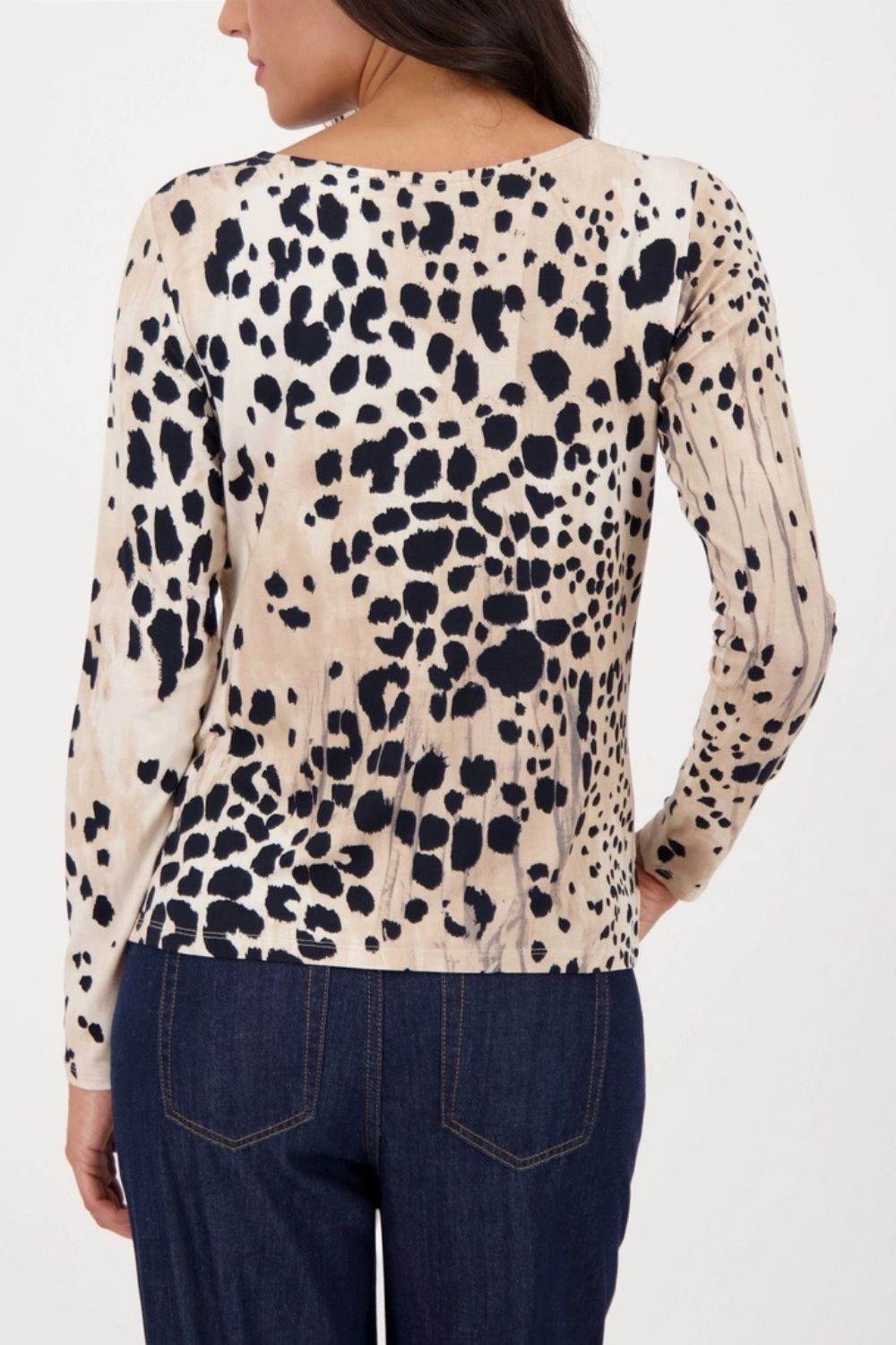 Monari - Monari Leopard Long Sleeve Top | Leopard - Top - Silvermaple Boutique