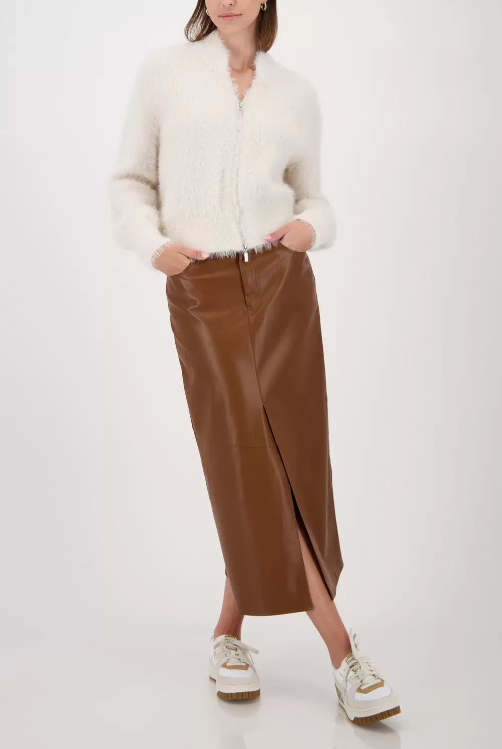 Monari - Monari Plush Jacket | Almond - Cardigan - Silvermaple Boutique
