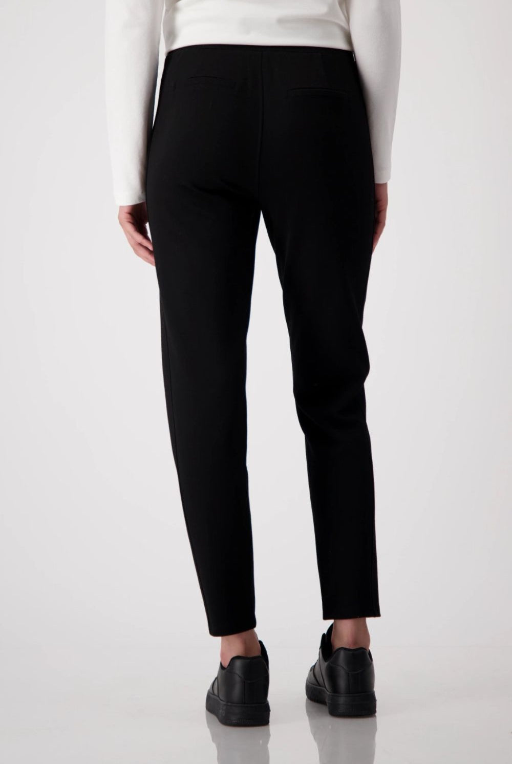 Monari - Skinny Trousers With Zip Pockets | Black - Pants - Silvermaple Boutique