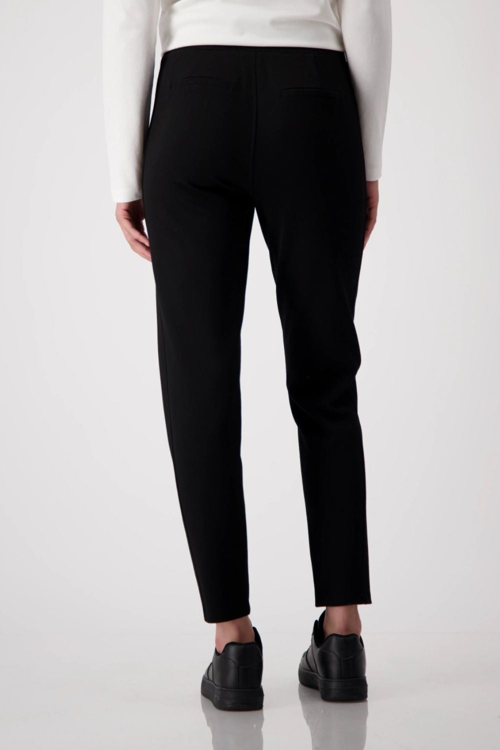 Monari - Skinny Trousers With Zip Pockets | Black - Pants - Silvermaple Boutique