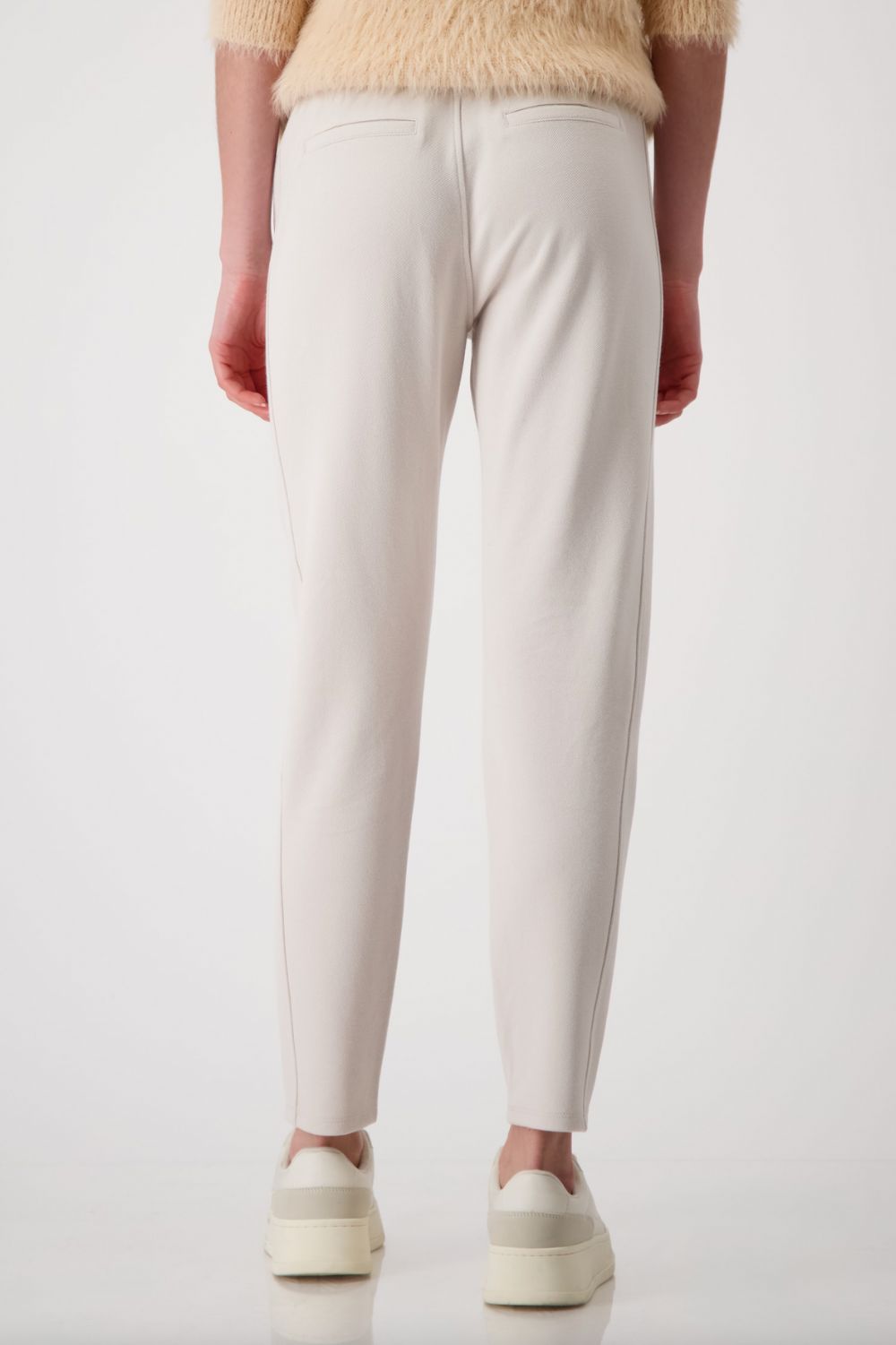 Monari - Skinny Trousers With Zip Pockets | Sandshell - Pants - Silvermaple Boutique