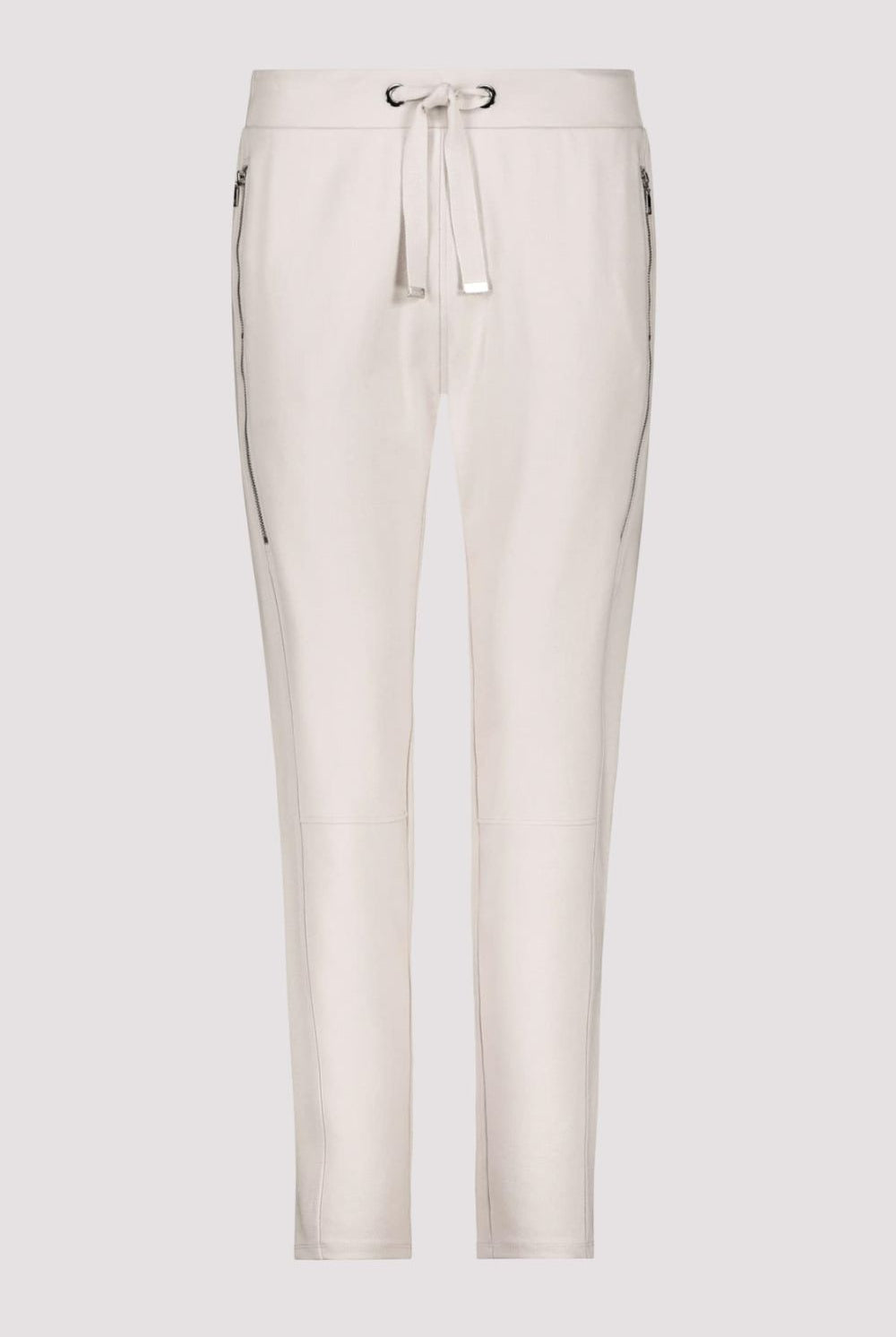 Monari - Skinny Trousers With Zip Pockets | Sandshell - Pants - Silvermaple Boutique