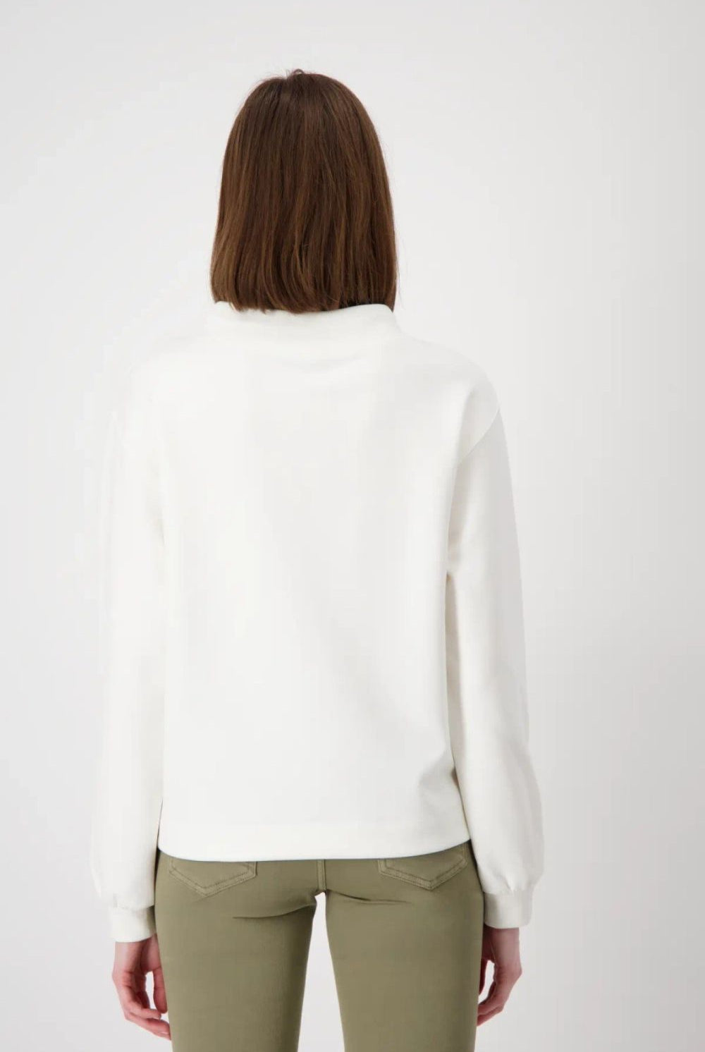 Monari - Stand-Up Collar Jersey | Off White - Jumper - Silvermaple Boutique