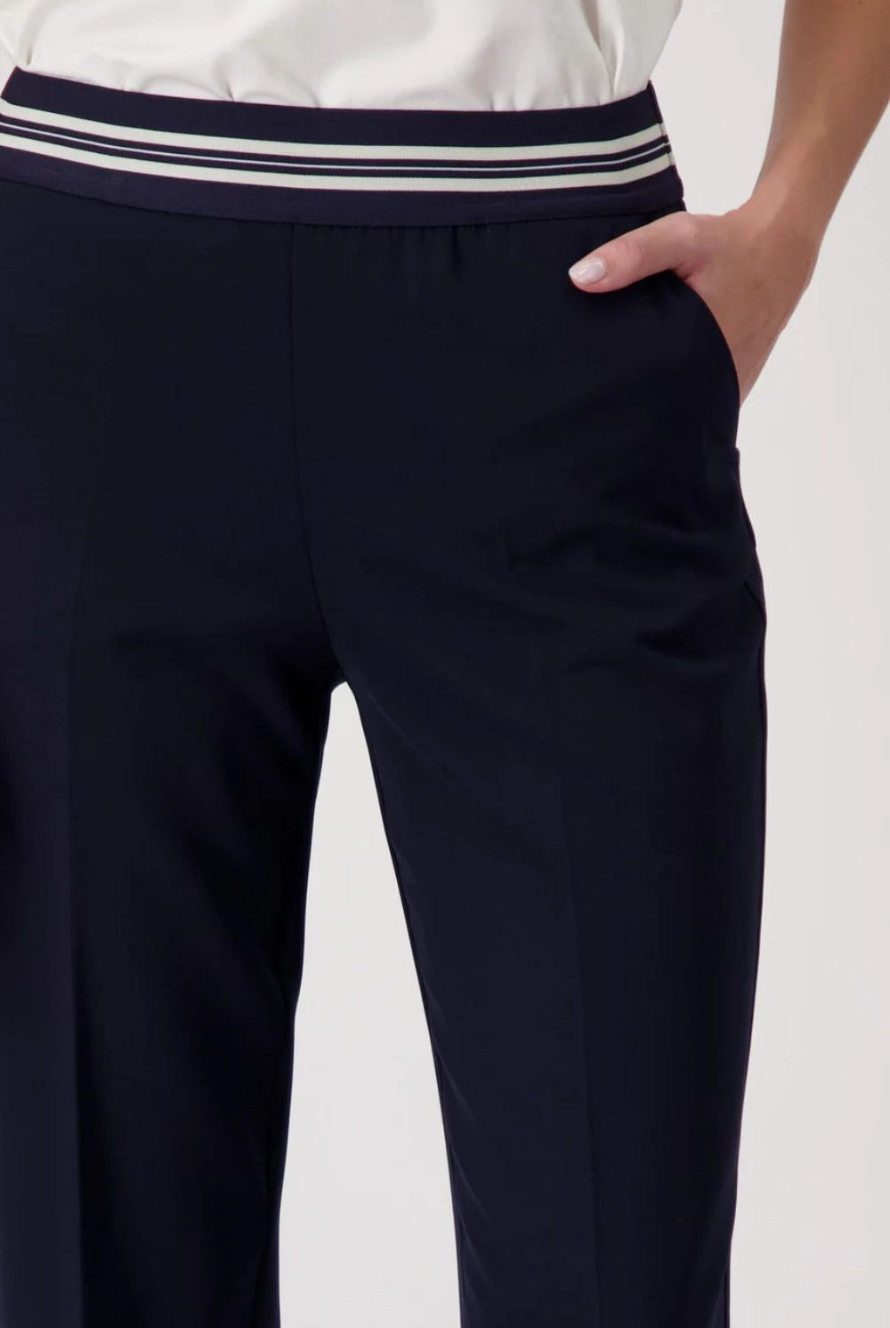 Monari - Straight Leg Trousers | Deep Ocean - Pants - Silvermaple Boutique