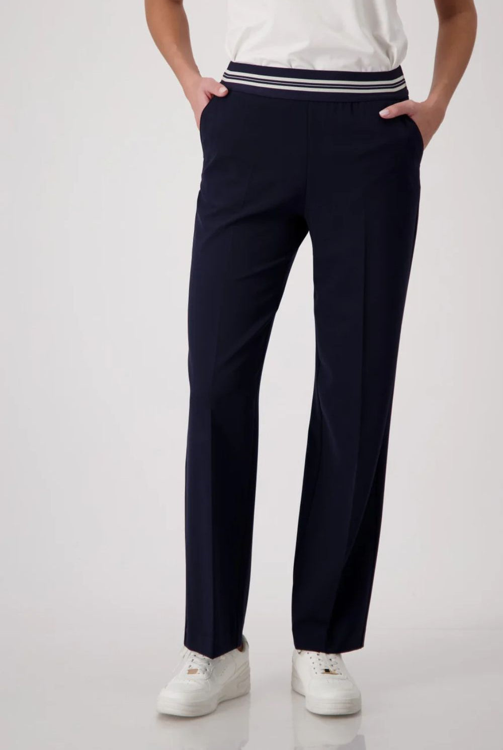Monari - Straight Leg Trousers | Deep Ocean - Pants - Silvermaple Boutique