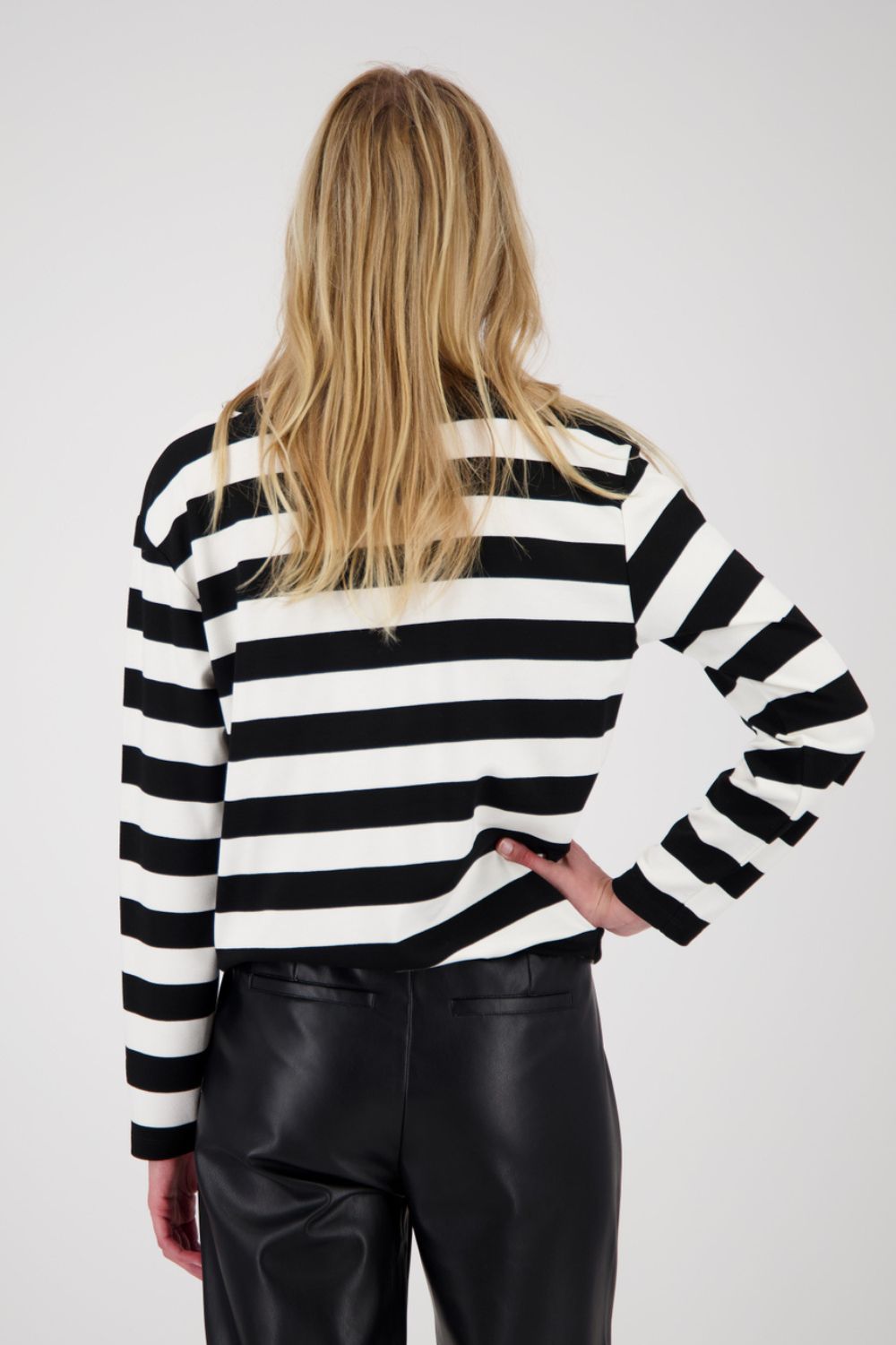 Monari - Monari Striped Sweater | Black/White Stripe - Jumper - Silvermaple Boutique
