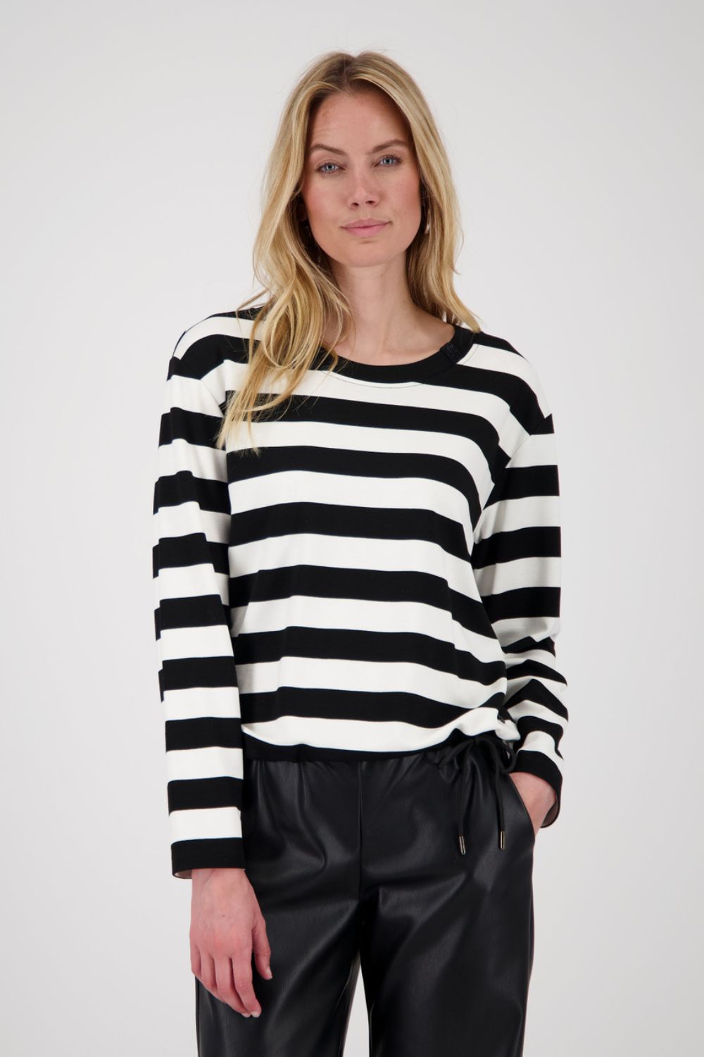 Monari - Monari Striped Sweater | Black/White Stripe - Jumper - Silvermaple Boutique
