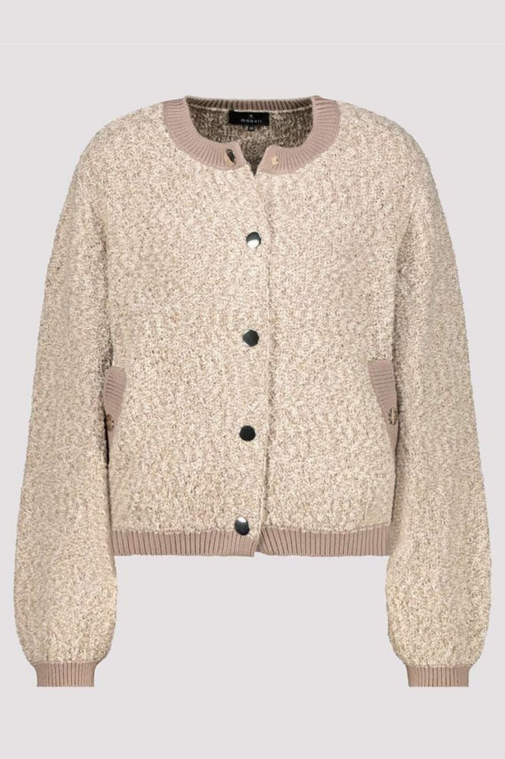 Monari - Monari Tweed Knit Jacket | Truffle - Jacket - Silvermaple Boutique