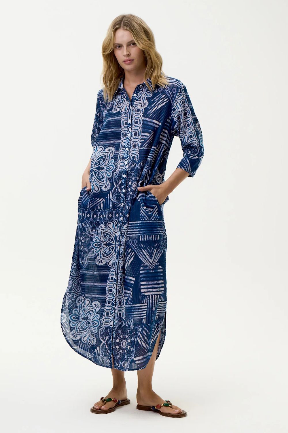 Oneseason - Oneseason Daisy Dress | Mandala Navy - Dress - Silvermaple Boutique