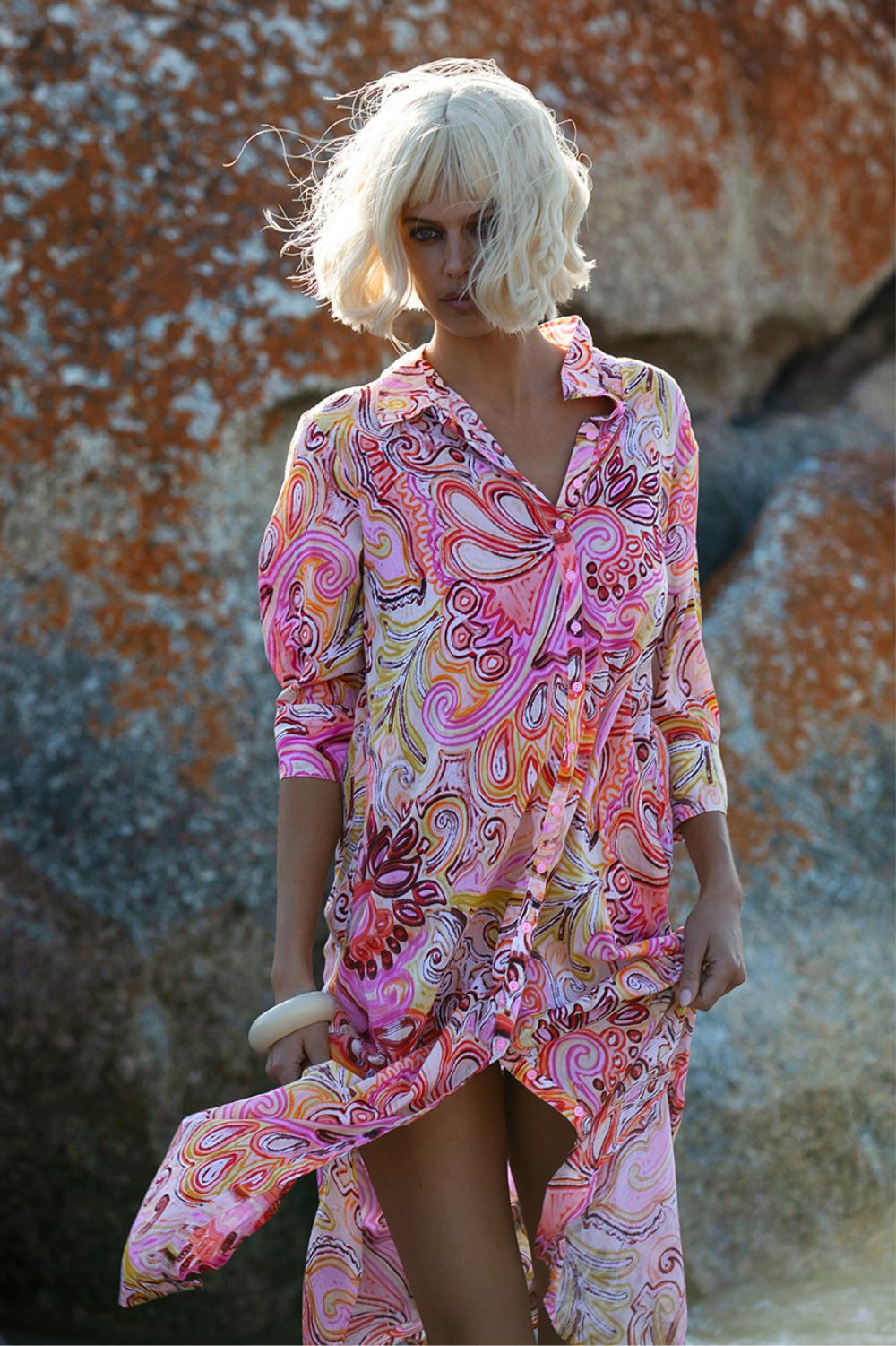 Oneseason - Oneseason Daisy Dress | Muscat Multi Swirl - Dress - Silvermaple Boutique