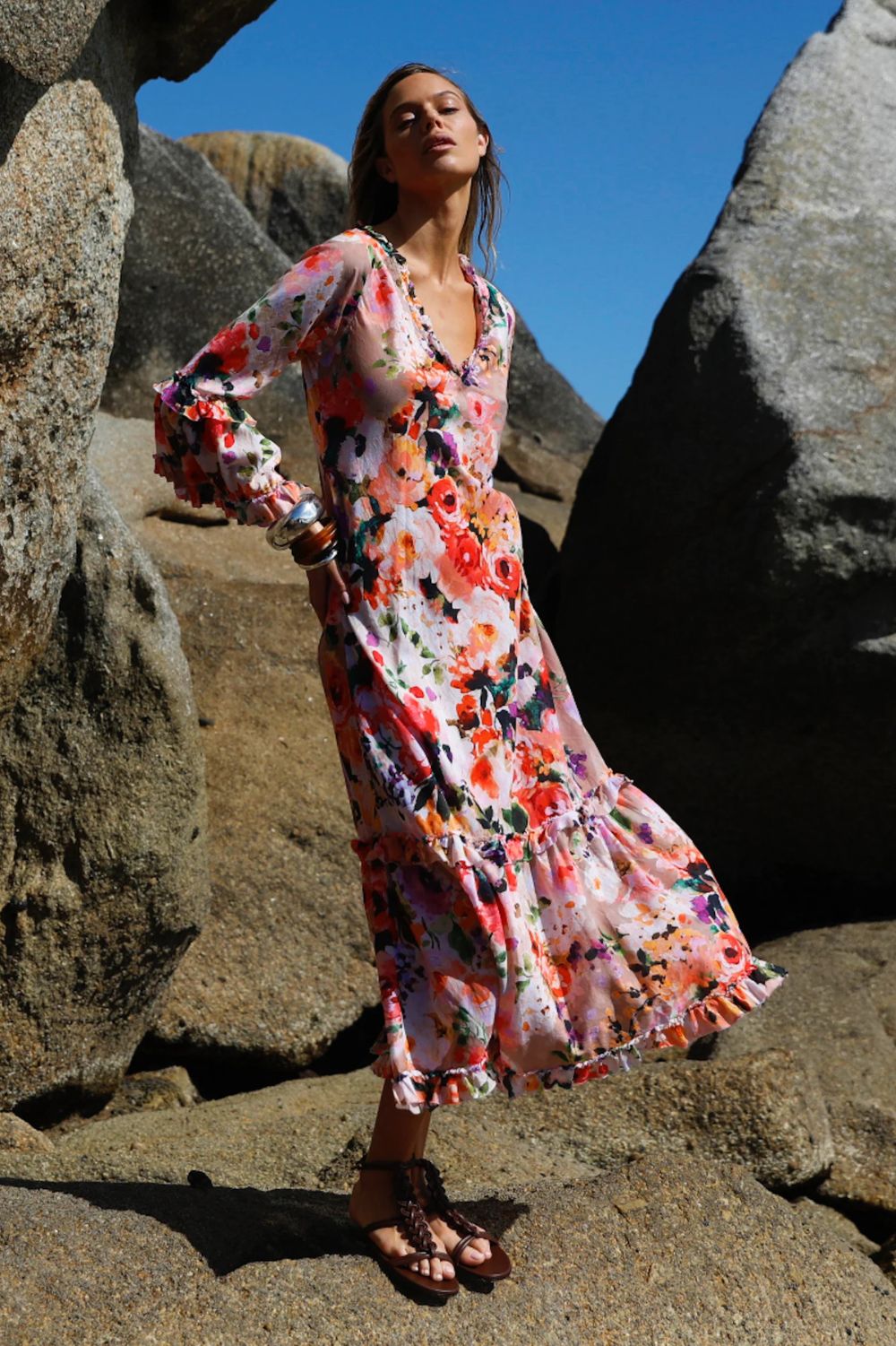 Oneseason - Oneseason Long Indi Dress | Soller - Dress - Silvermaple Boutique