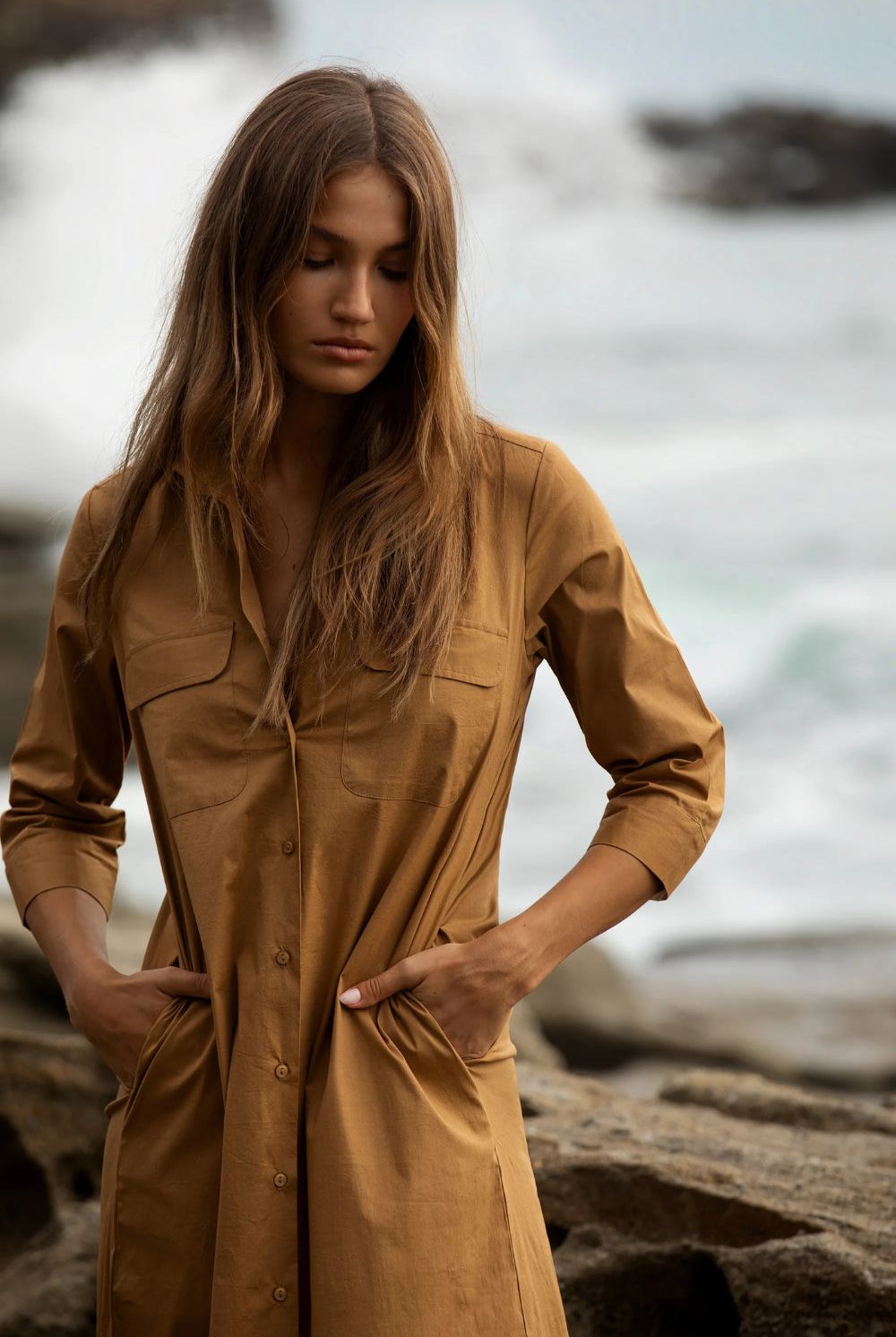 Oneseason - Oneseason Long Lily Dress | Camel - Dress - Silvermaple Boutique