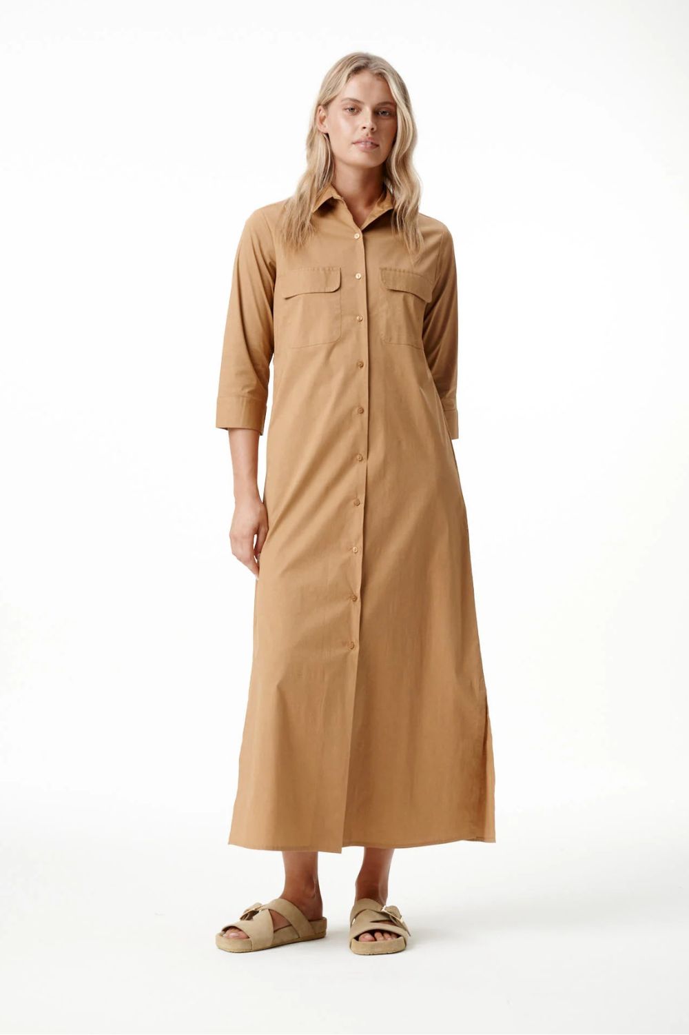 Oneseason - Oneseason Long Lily Dress | Camel - Dress - Silvermaple Boutique