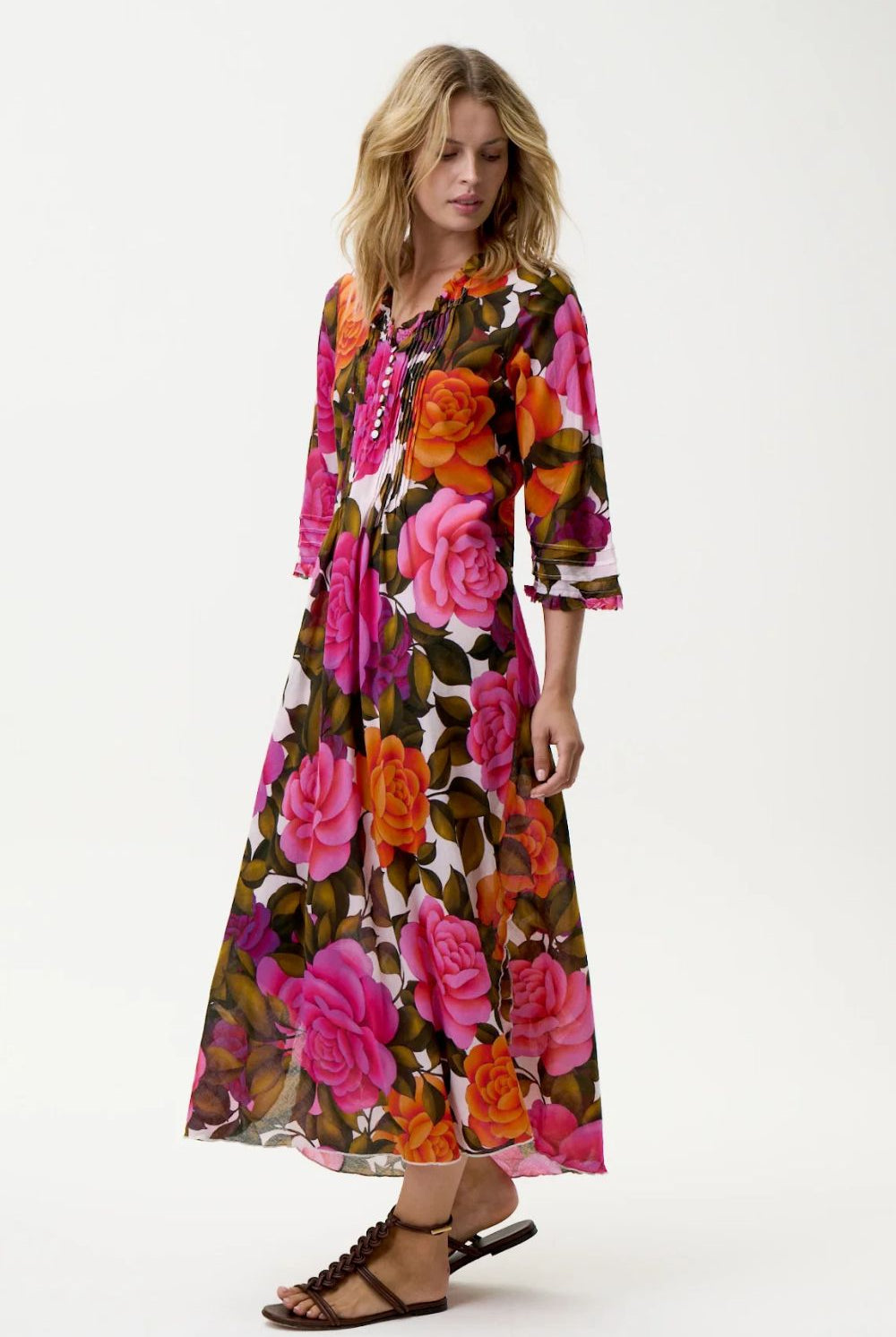 Oneseason - Oneseason Long Poppy Dress | Deia Roses - Dress - Silvermaple Boutique