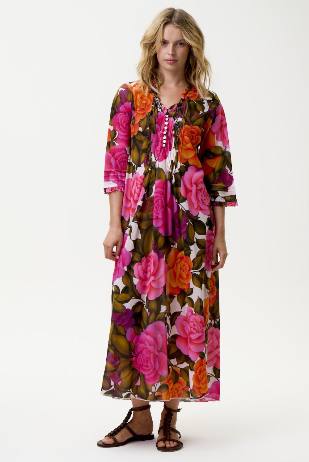 Oneseason - Oneseason Long Poppy Dress | Deia Roses - Dress - Silvermaple Boutique