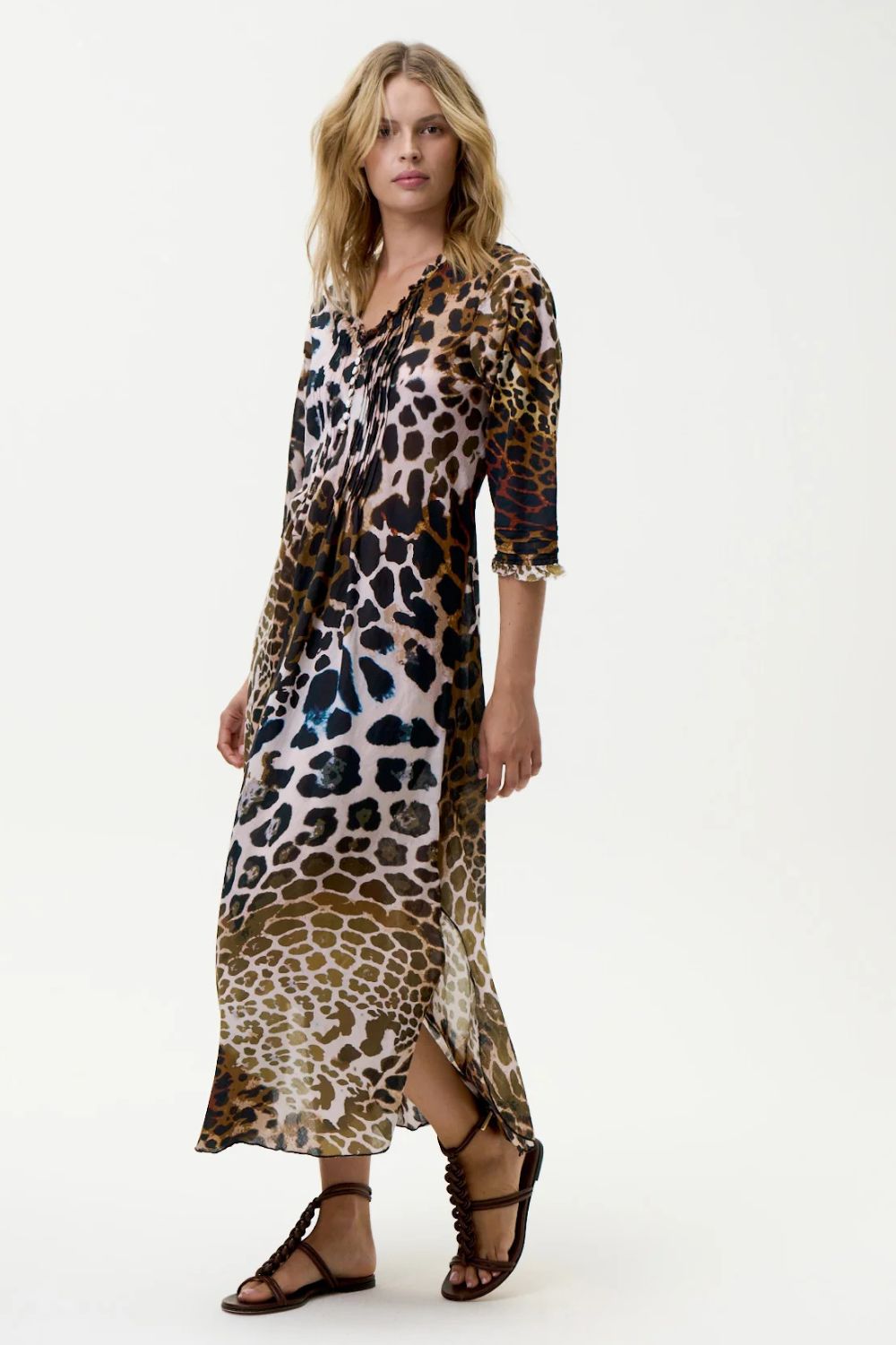 Oneseason - Oneseason Long Poppy Dress | Lipari Leopard - Dress - Silvermaple Boutique