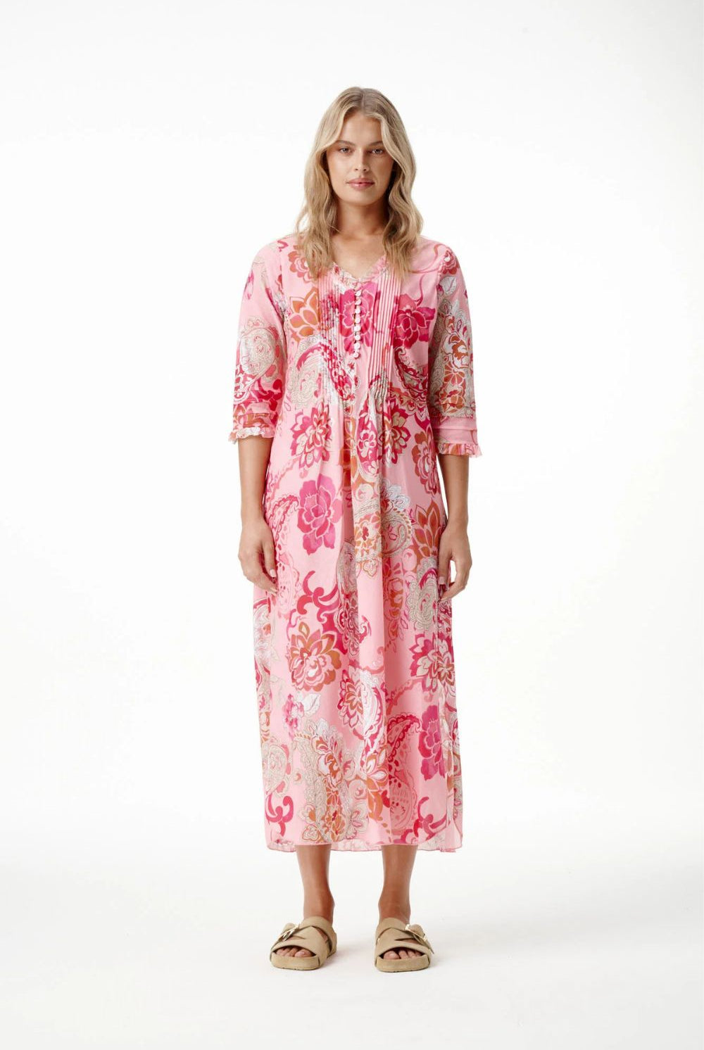 Oneseason - Oneseason Long Poppy Dress | Rose Paisley - Dress - Silvermaple Boutique