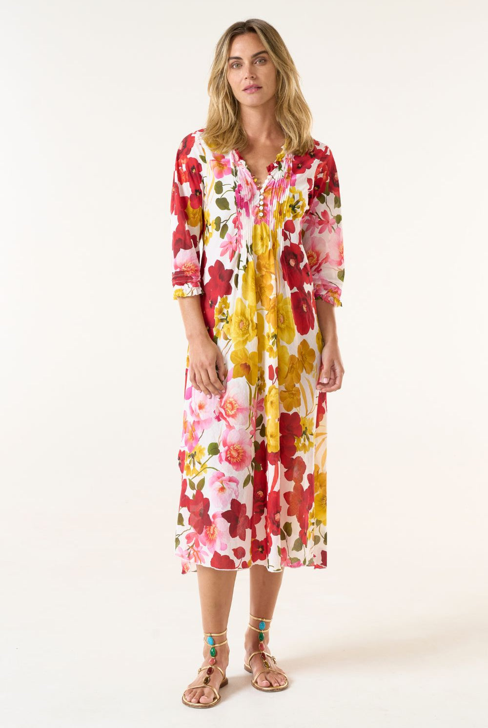 Oneseason - Long Poppy Dress | Flamenco Yellow - Dress - Silvermaple Boutique