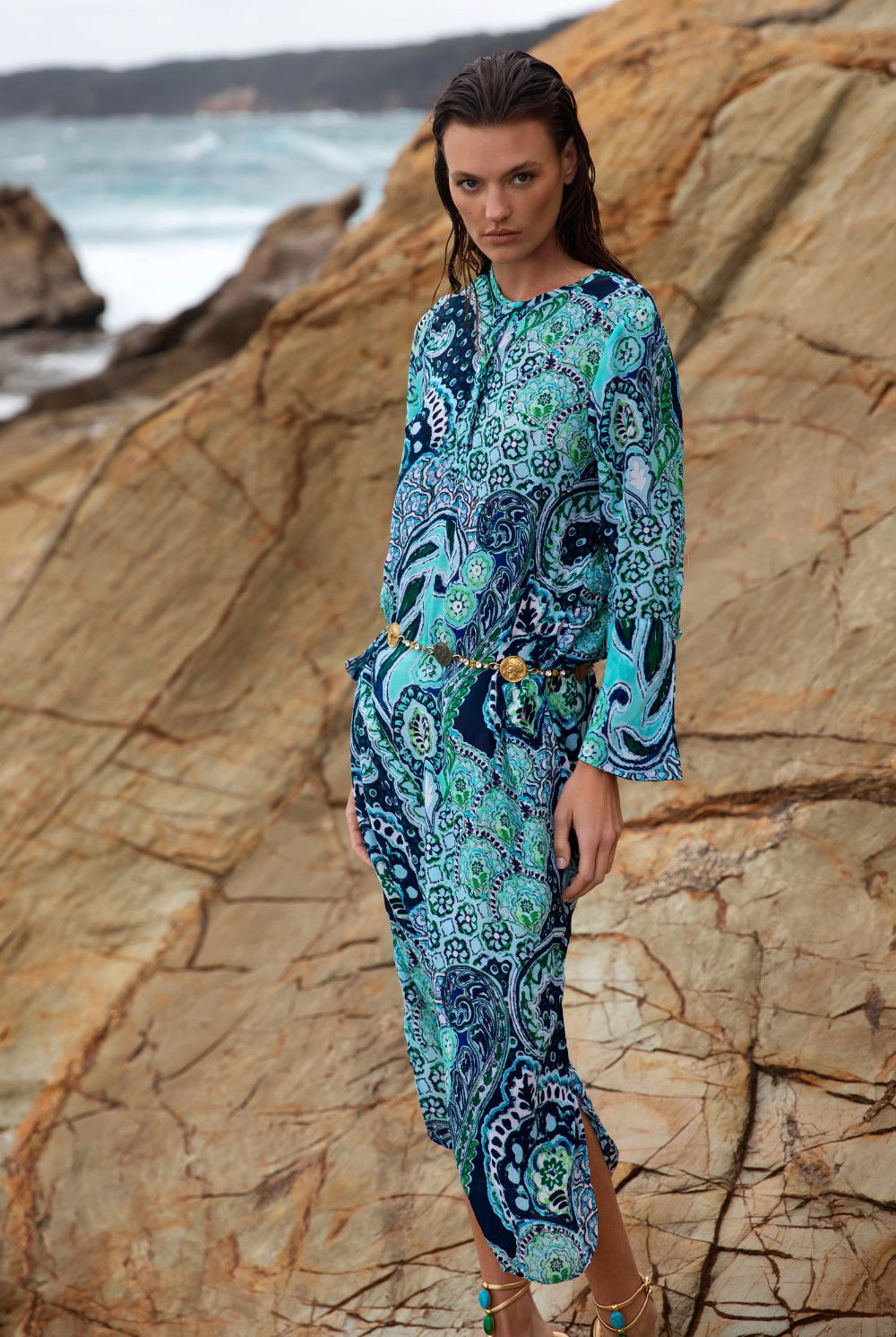 Oneseason - Long Genie Dress | Brazil Blue - Dress - Silvermaple Boutique