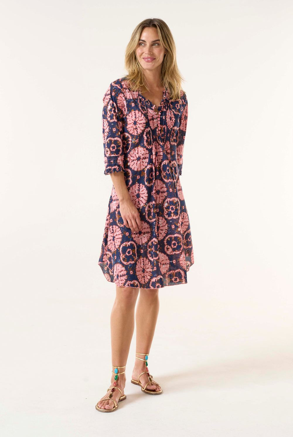 Oneseason - Middy Poppy Dress | Camogli Coral - Dress - Silvermaple Boutique