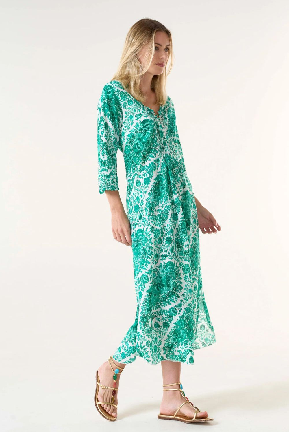 Oneseason - Long Poppy Dress | St Tropez | Emerald - Dress - Silvermaple Boutique