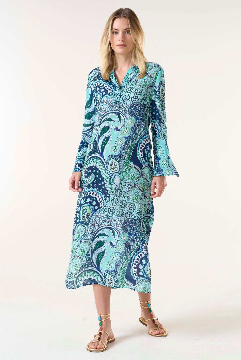 Oneseason - Long Genie Dress | Brazil Blue - Dress - Silvermaple Boutique