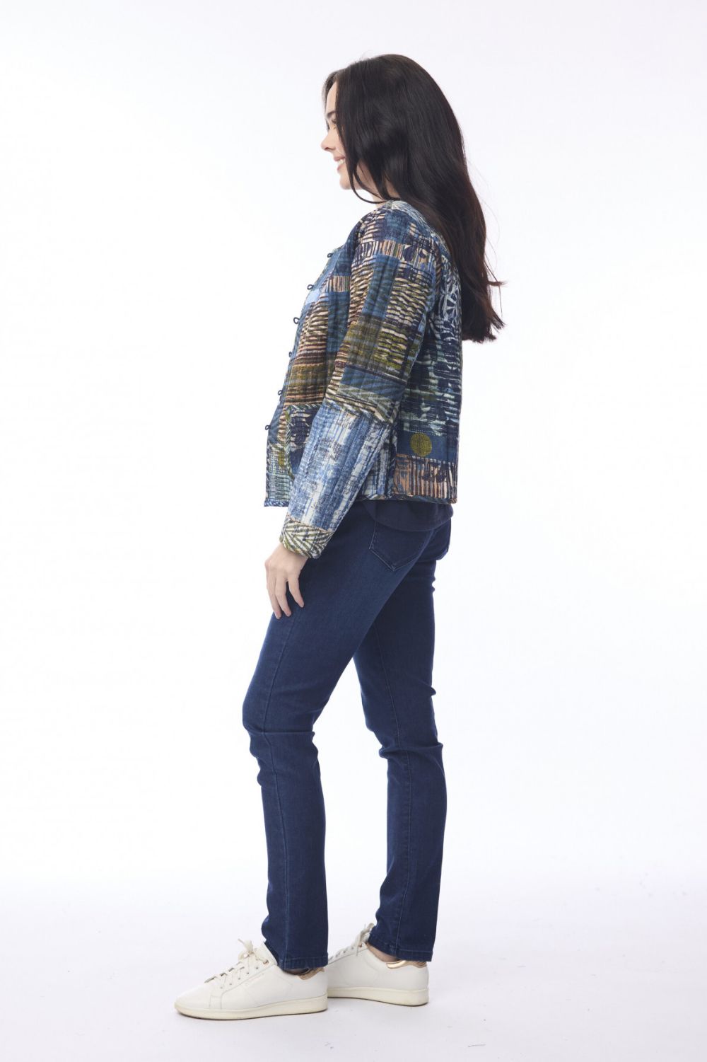 Orientique - Isfahan Quilted Reversible Jacket | Denim - Jacket - Silvermaple Boutique