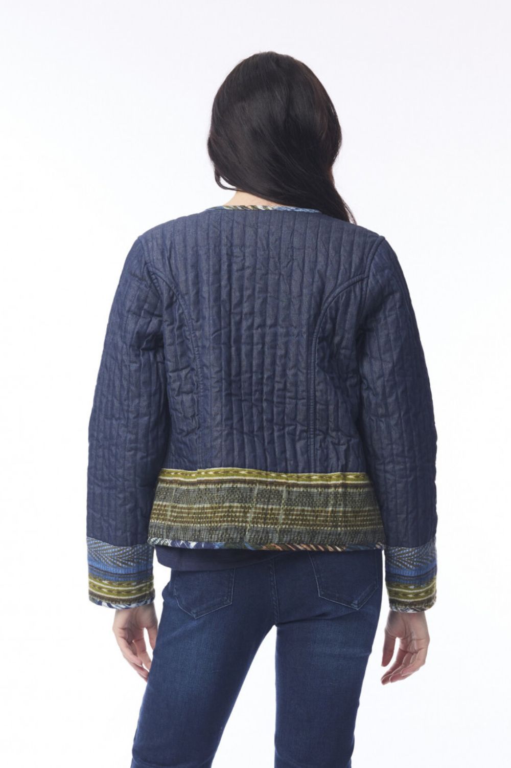 Orientique - Isfahan Quilted Reversible Jacket | Denim - Jacket - Silvermaple Boutique