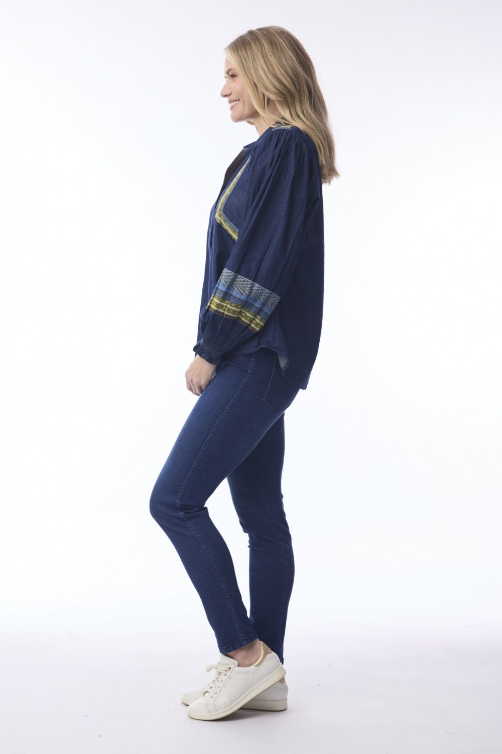 Orientique - Isfahan Top | Denim - Top - Silvermaple Boutique