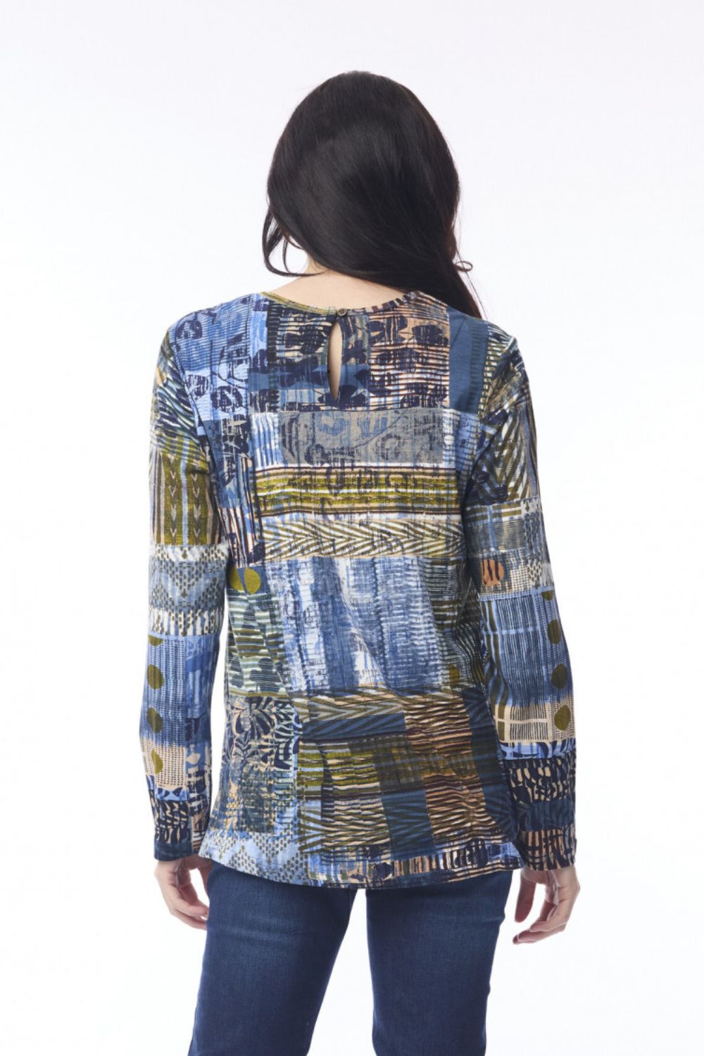 Orientique - Isfahan Top | Navy Print - Top - Silvermaple Boutique