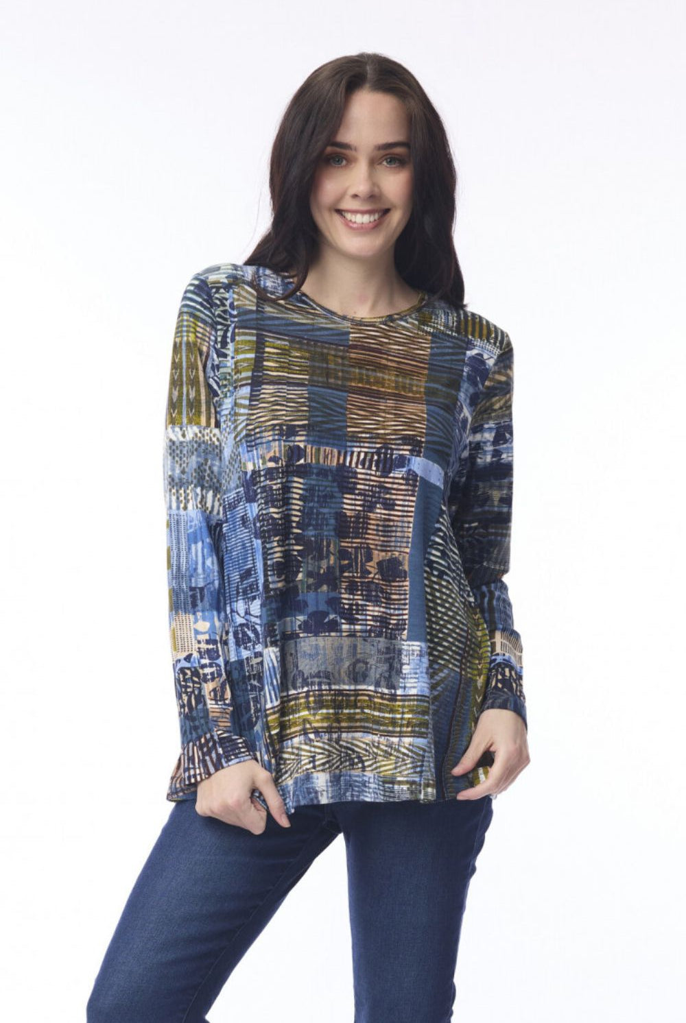 Orientique - Isfahan Top | Navy Print - Top - Silvermaple Boutique