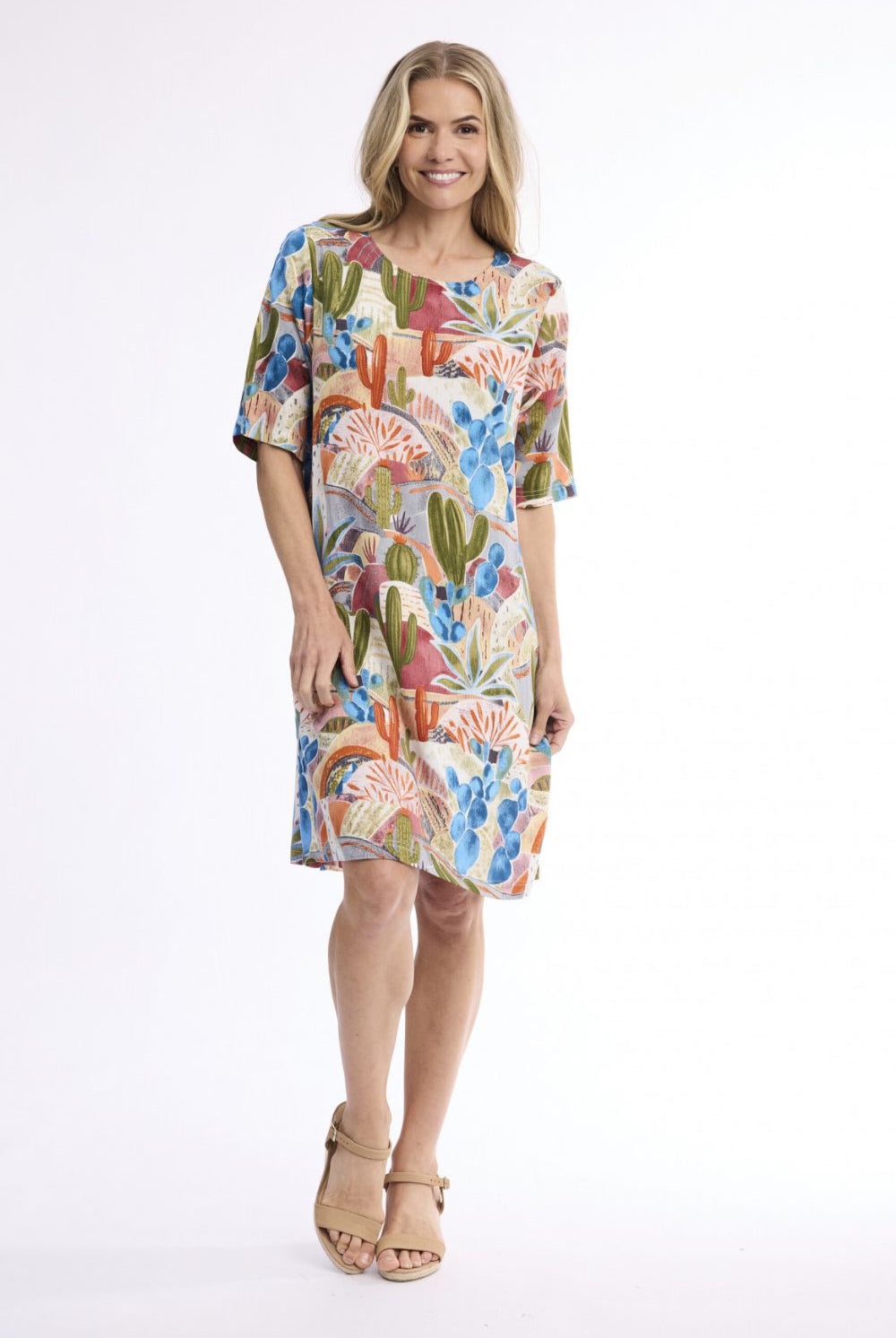 Orientique - Lightweight T-Shirt Dress | Desert - Dress - Silvermaple Boutique