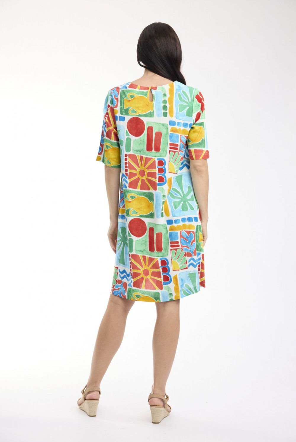 Orientique - Lightweight T-Shirt Dress | Pop - Dress - Silvermaple Boutique